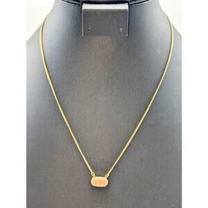 Luna Norte Pink Quartz Druzy Gold Tone 17" 18" & 19" Necklace